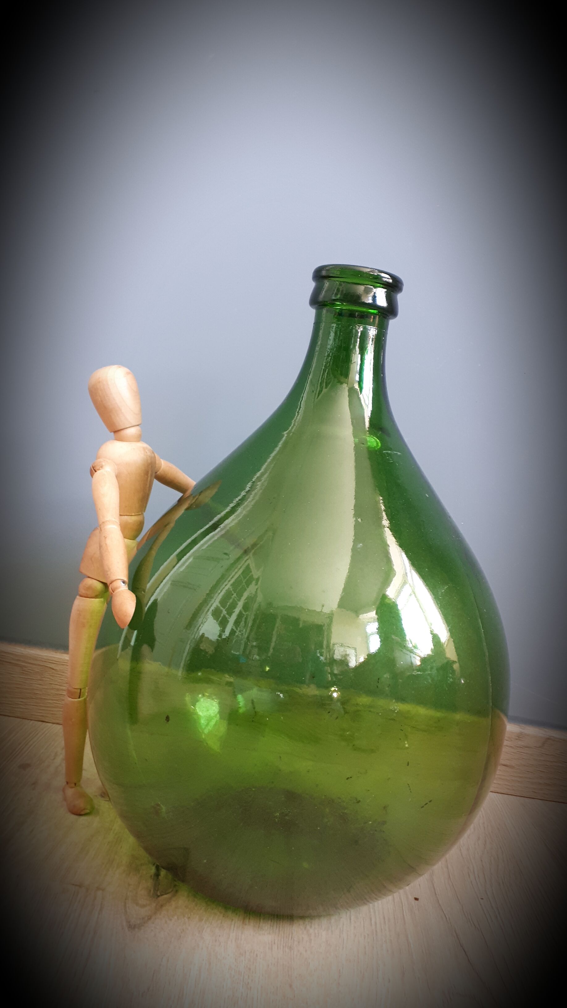 Demijohn 10l round green