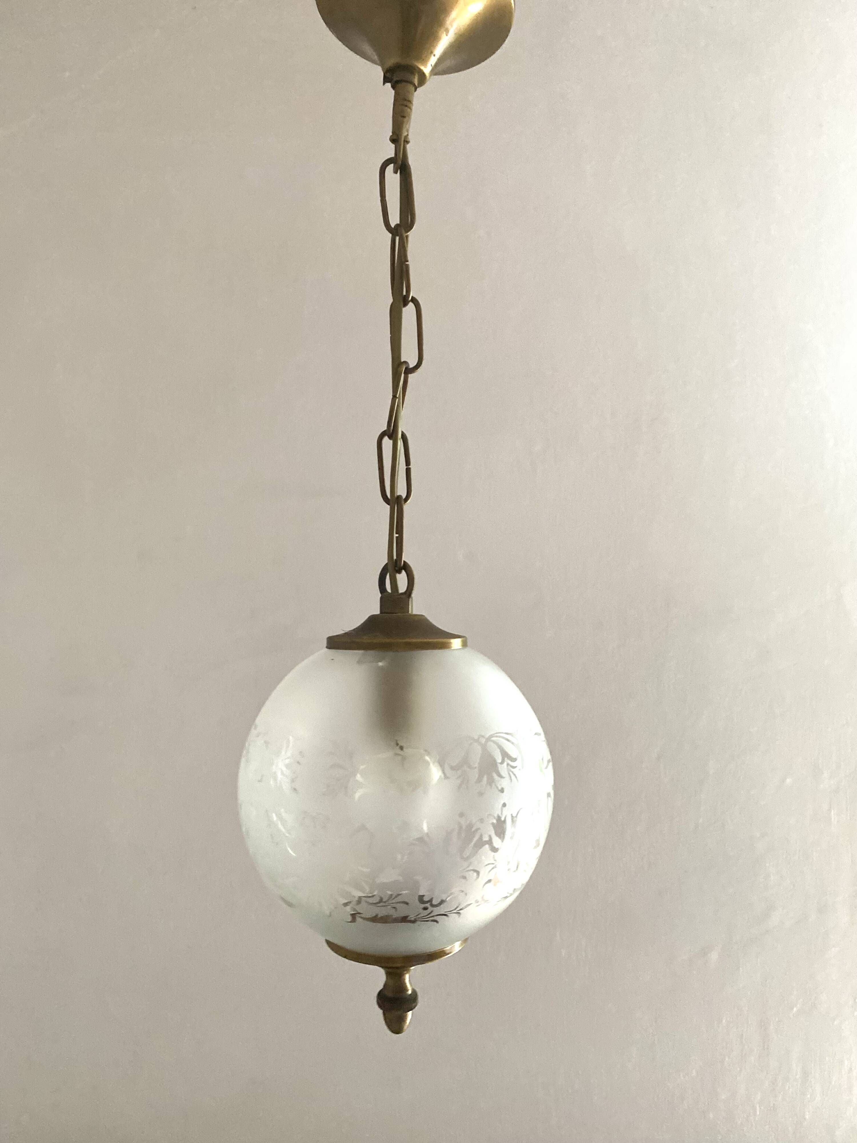 Vintage ball pendant light