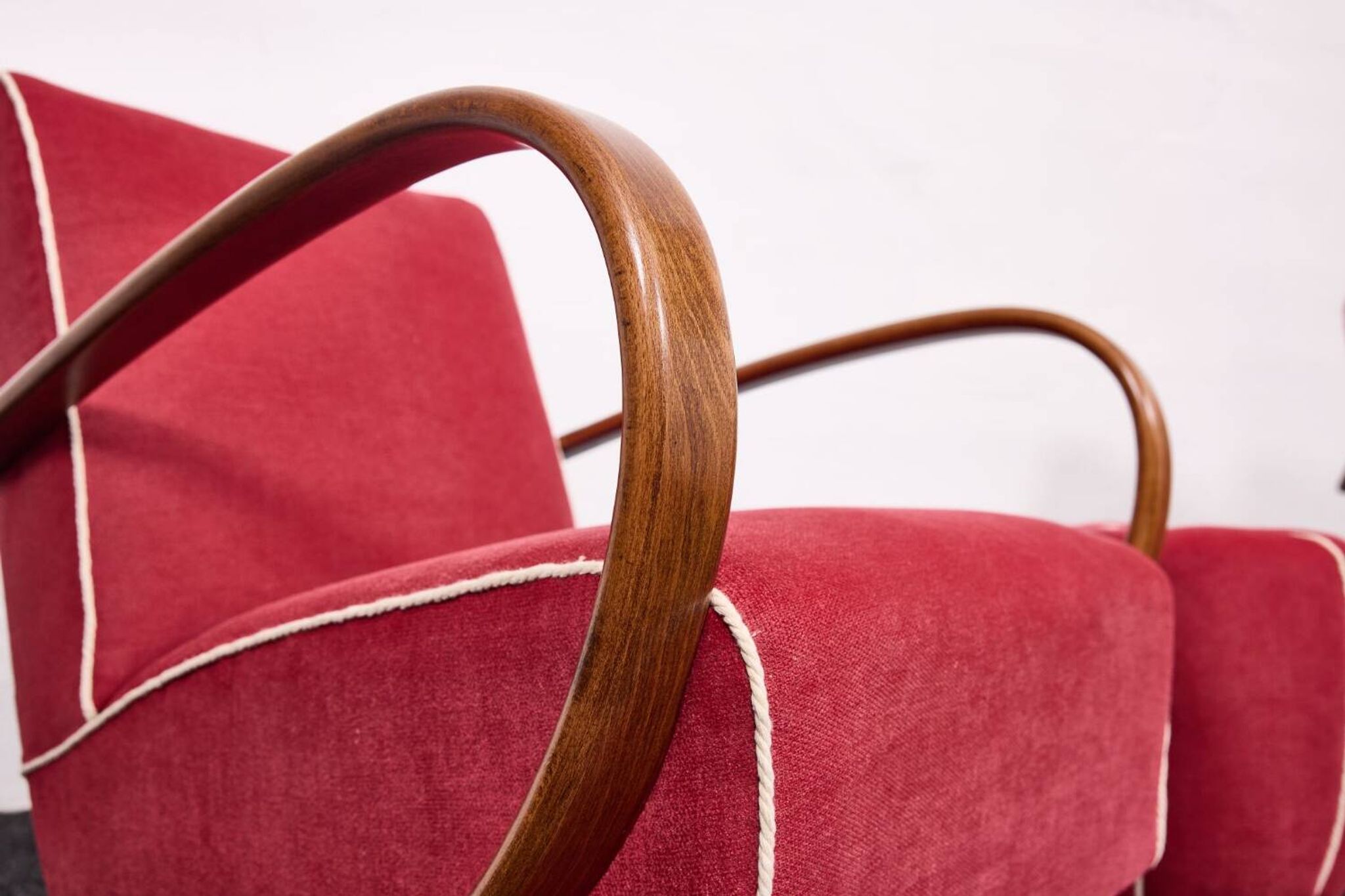 Fauteuils et tabourets Art Déco Jindřich Halabala H-530 années 1940, Up Závody