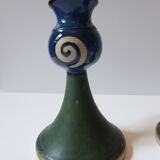 Pair of ceramic candlesticks