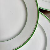 6 Ed. Honoré dinner plates in pale green and gold porcelain