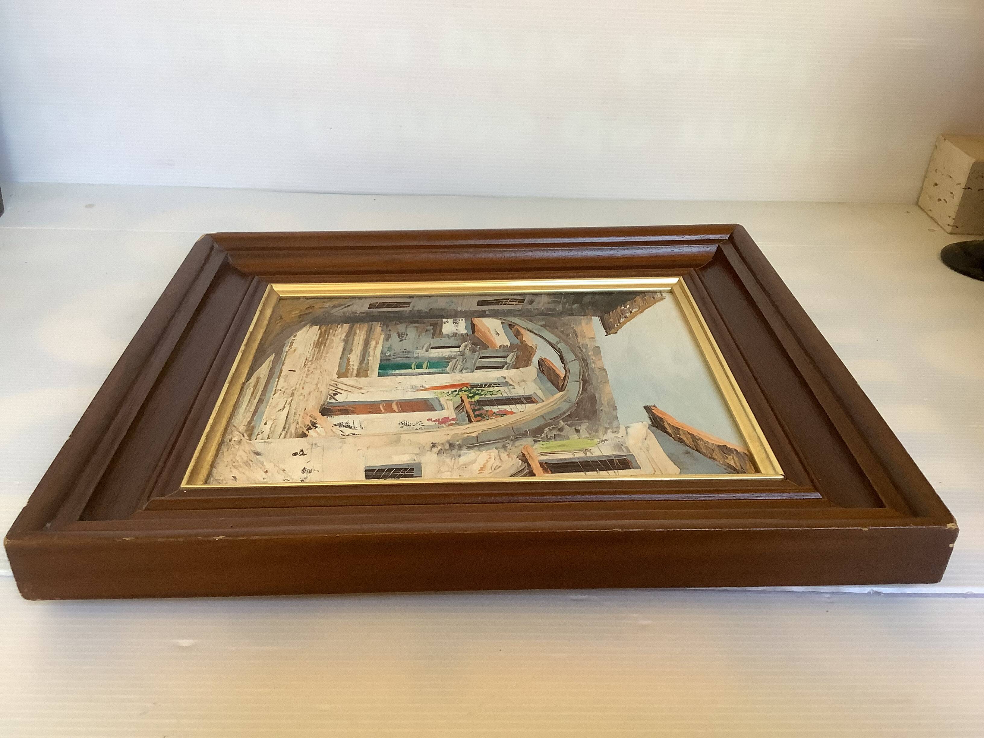 Tableau ruelles de village huile sur toile