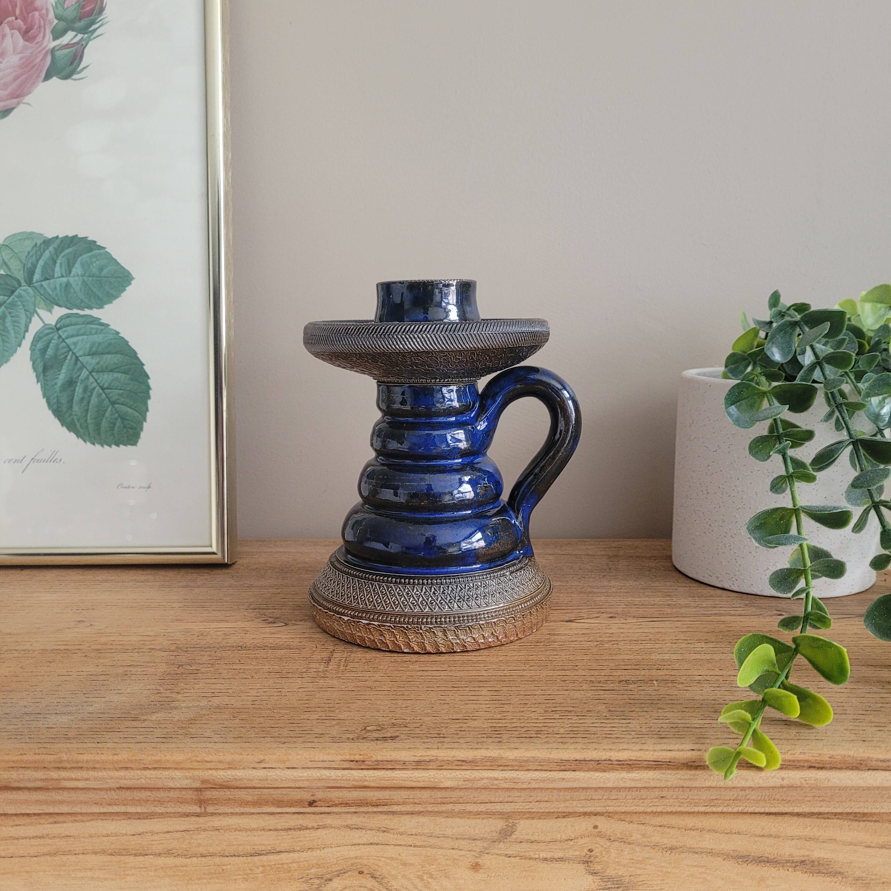 La Redoute x Selency ceramic candle holder 14 blue