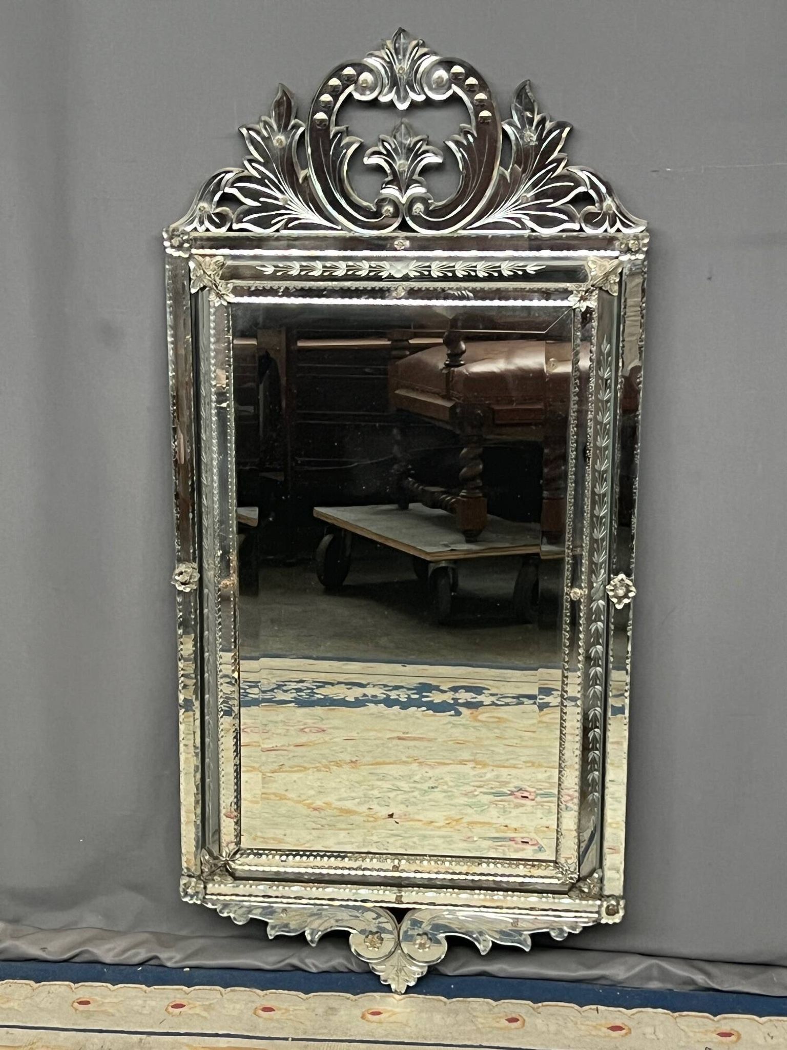 Antique Venetian mirror.