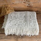 Vintage handmade crochet bedspread