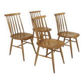 Set of 4 Scandinavian "Pinnstol" chairs, Sweden, 1960.