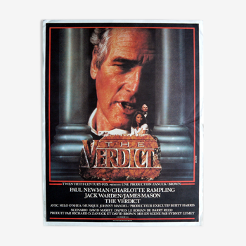 Affiche cinéma originale "Verdict" Paul Newman