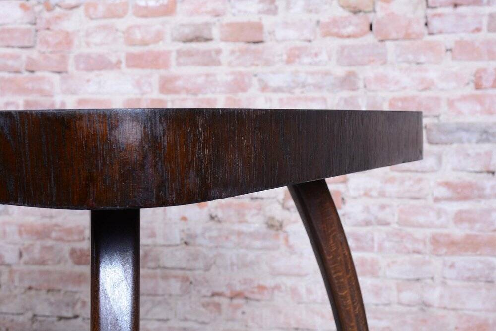 Art Deco Spider Table in Oak by J. Halabala for Up Závody, 1940s