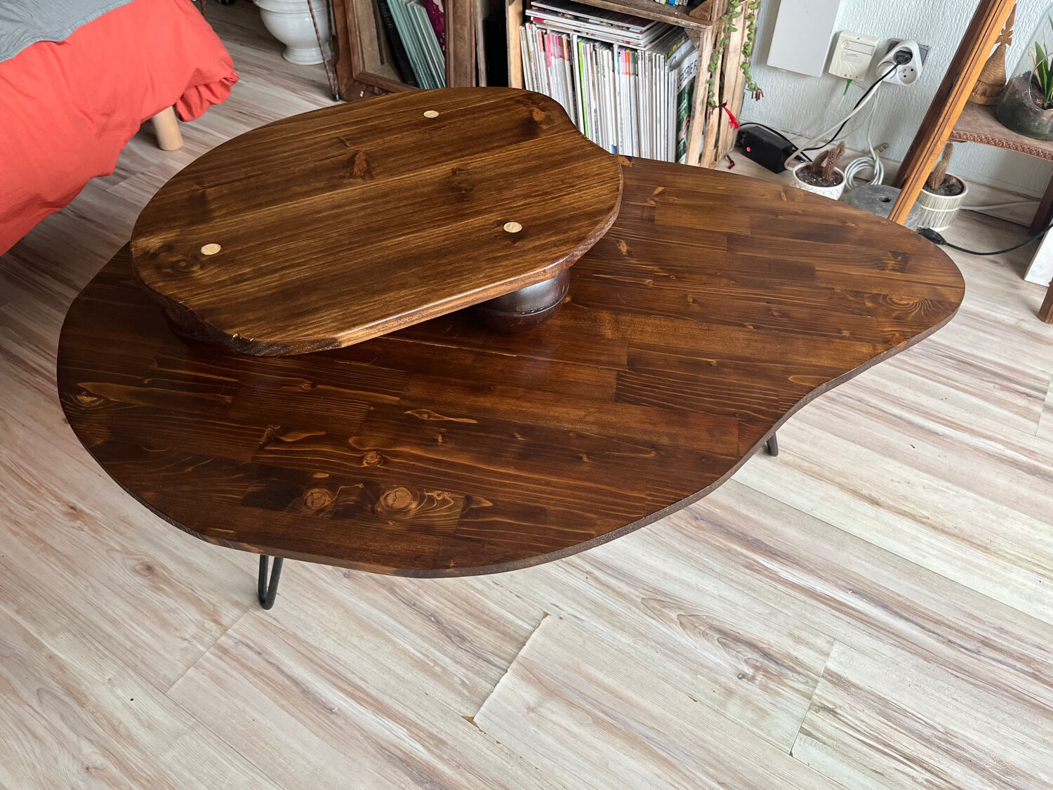 Wooden coffee table