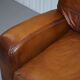 Hand-dyed leather vintage-style sofa