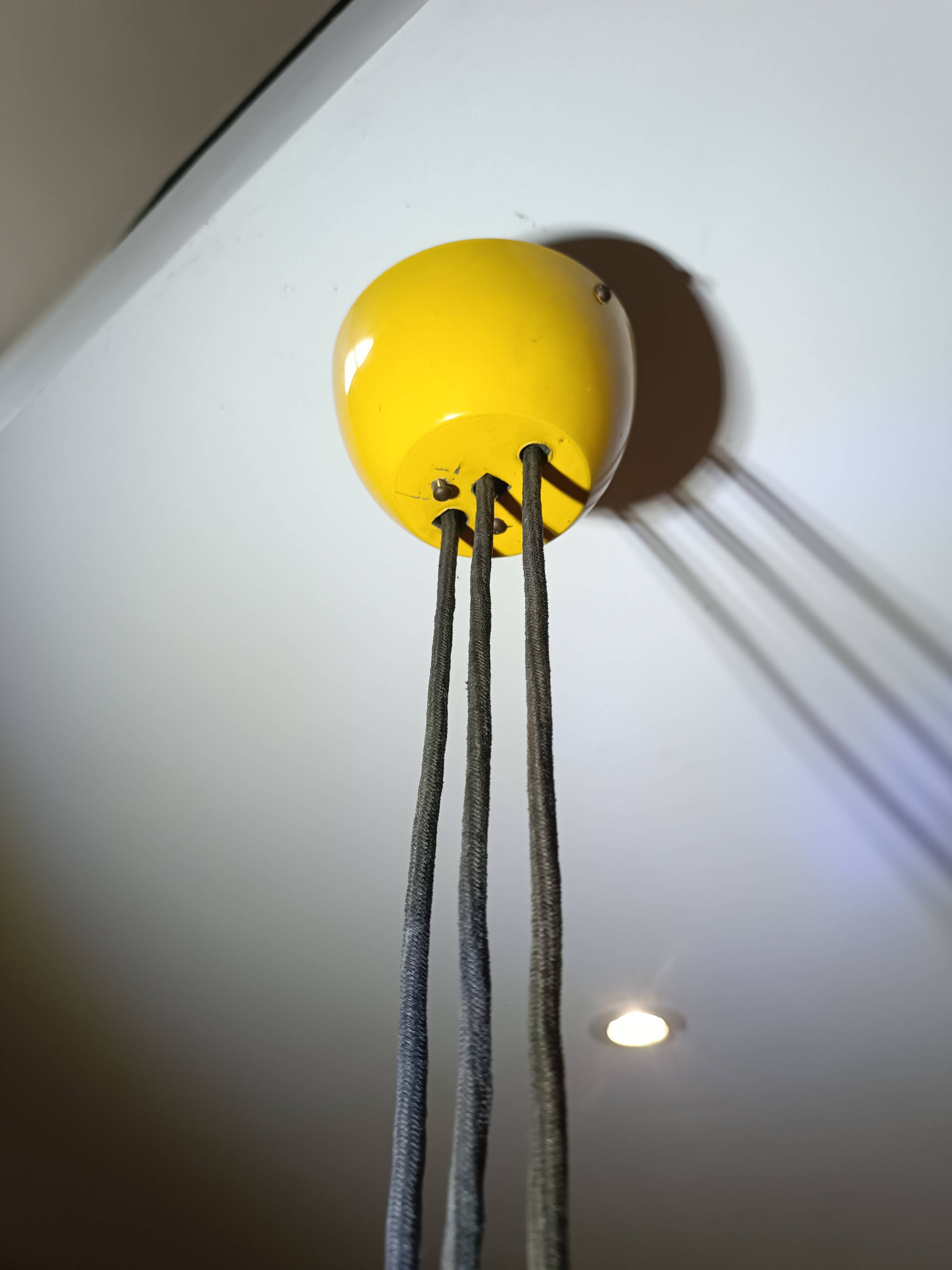 Hanging lamp with counterweight Italy 1950s