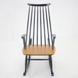 1960s Pair of Varjosen Puunjalostus Beech Rocking Chair, Finland