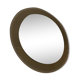 Miroir rond en cristal moulu Italie années 70 signé Lupi Cristal Luxor 67cm