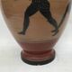 Reproduction of a Greek Attic-style black-figure vase depicting warriors