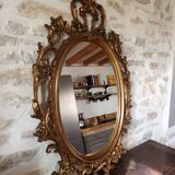 Old golden mirror
