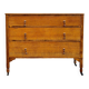 Vintage 1930s Oak Chest Of Drawers Three Drawer Cabinet
