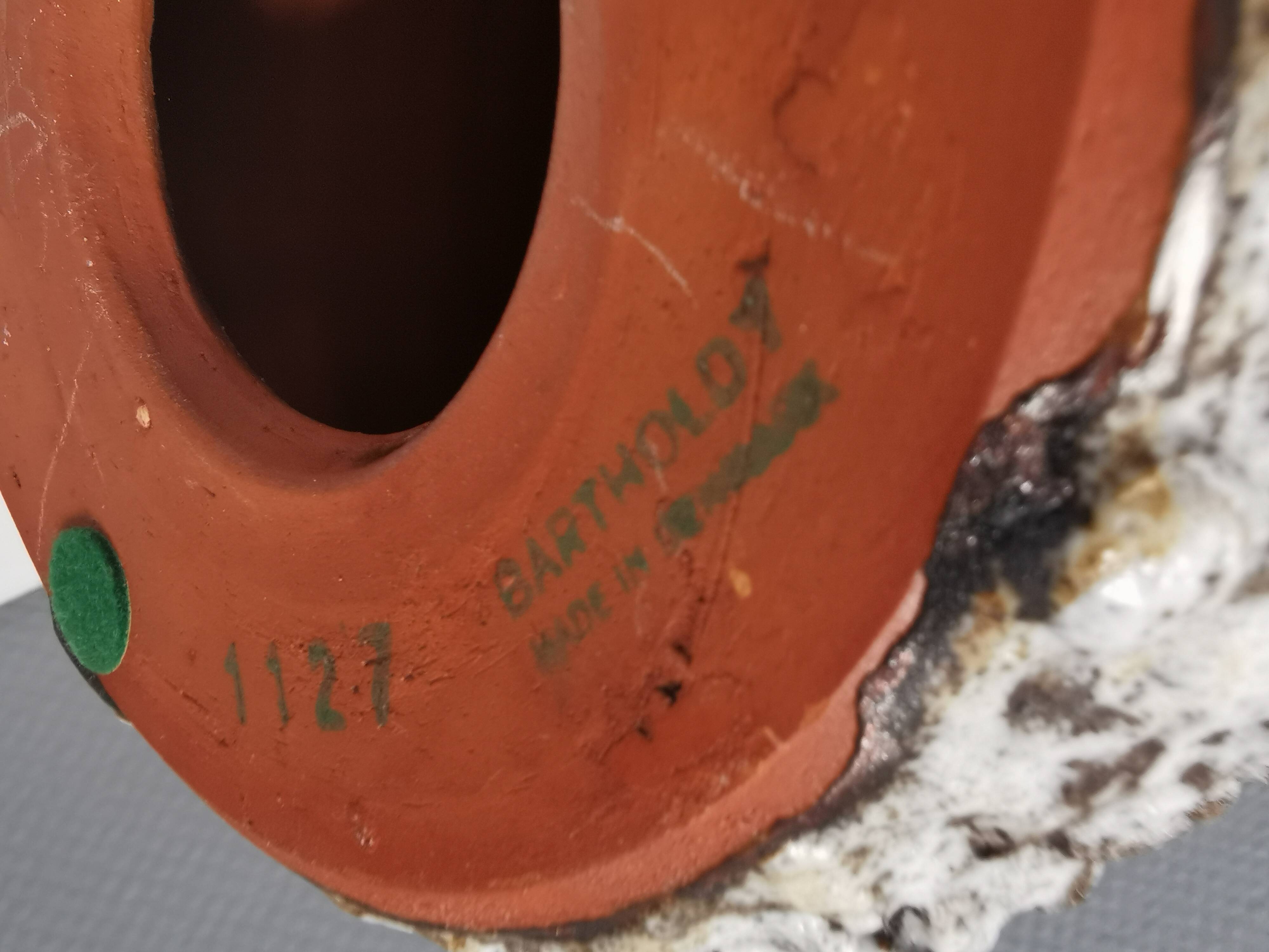 Table lamp with an organic expression, by Bartholdy ceramics Denmark 1970s