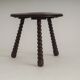 French oak tripod side table attributed to Charles Dudouyt