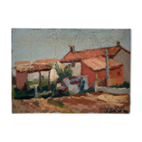 Tableau huile sur toile paysage du sud de la France