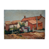 Tableau huile sur toile paysage du sud de la France