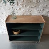 Bookcase on wheels vintage