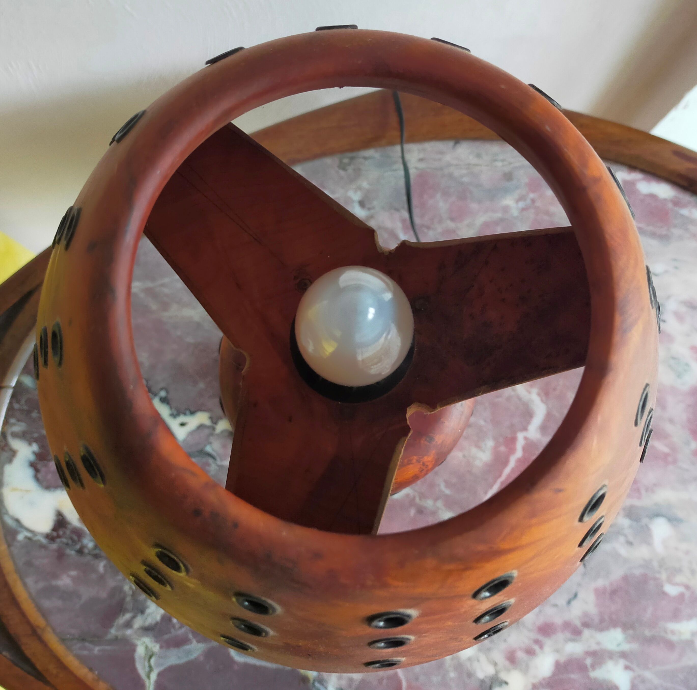 Olive wood lamp