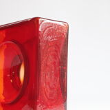 Diabolo red lens vase by Christian Tortu
