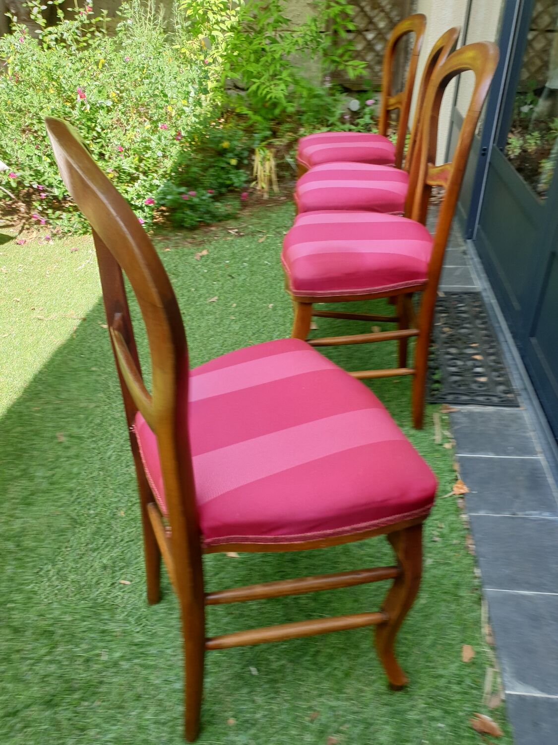 4 Louis Philippe upholstered chairs