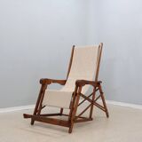 Mid century F.lli Castelli folding deck chair 1940s