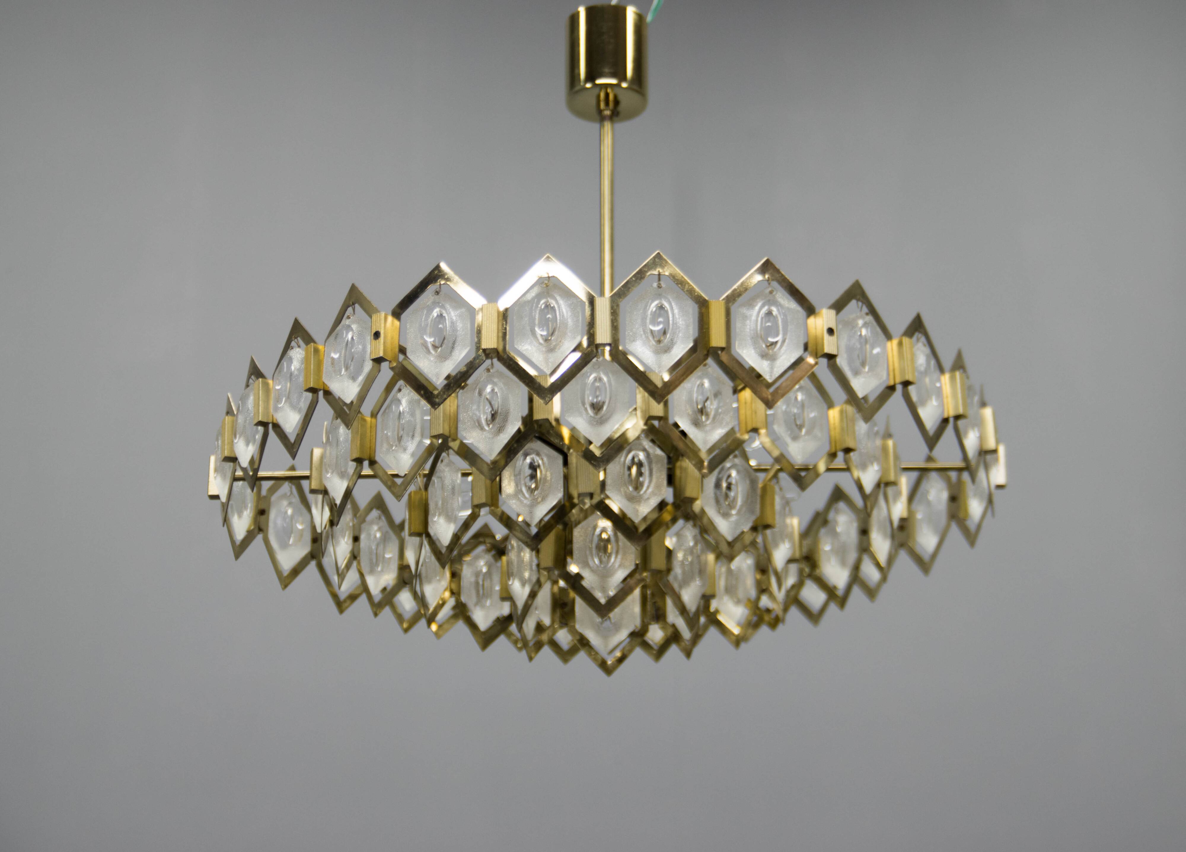 Midcentury Chandelier Designed by Bejvl for Kamenicky Senov, 1960s