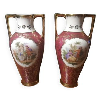 Limoges porcelain vases