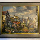 Painting, oil on canvas, Landscape on the island of St Denis by Raymond Besse.