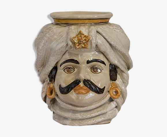 Vase turban beige homme
