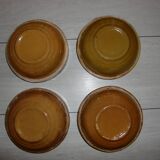 Set of 4 terracotta bowls (different decorations)