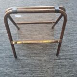 Magazine rack: plexiglass and rattan