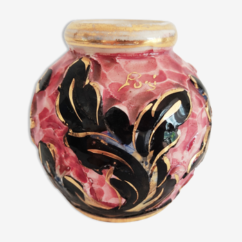 Ceramic vase from Monaco decorated fish