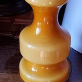 Designer orange glass lamp from the 70s