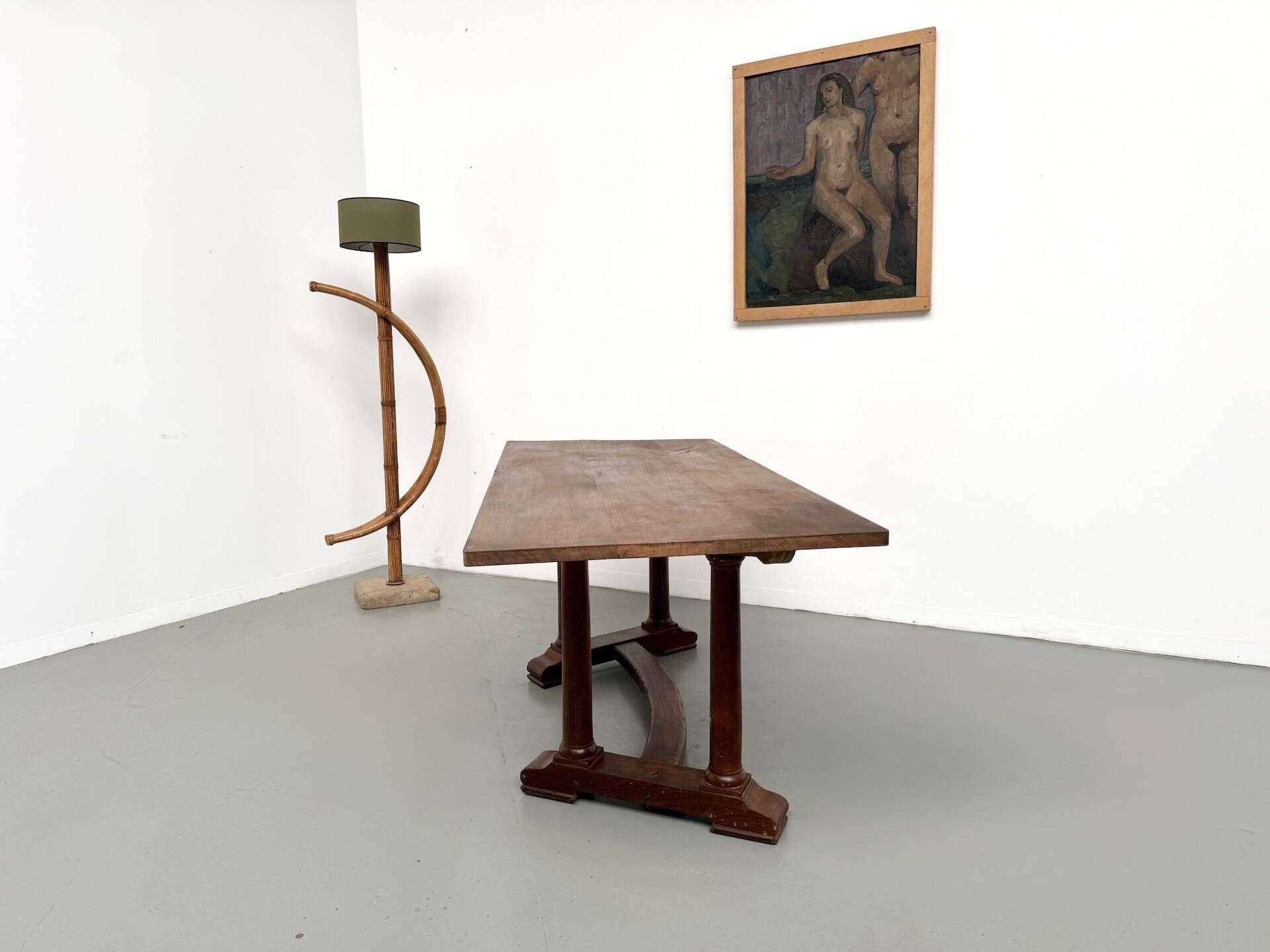 Art Deco dining table or desk in oak and beech – 1930s