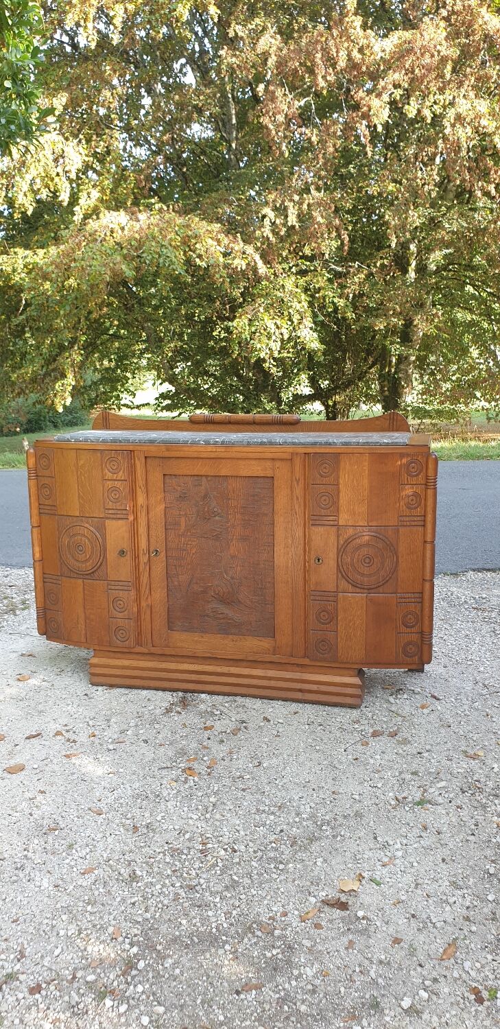 Oak art deco sideboard