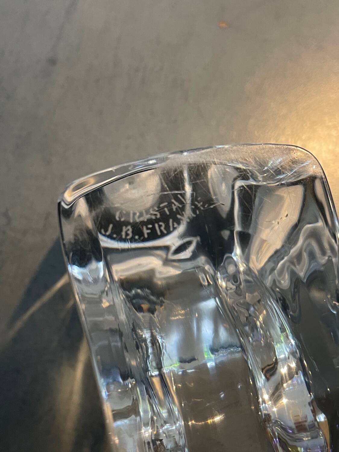 French Crystal Candle Holder