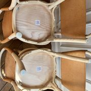 4 Gemla Vilda 3 dining chairs – Solid beech and natural leather – Sweden