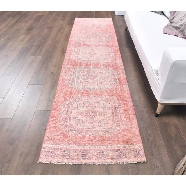 1970s Turkish Demirci hand-knotted runner 81x335