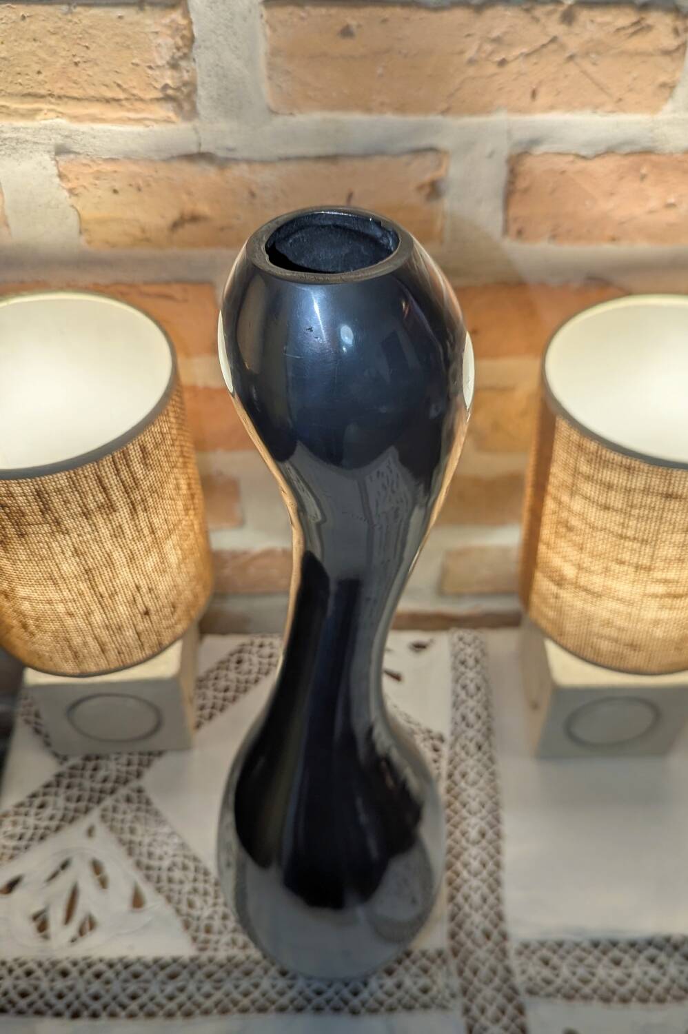 Important Aluminium Vase Vintage Modernist Design Organic Shape