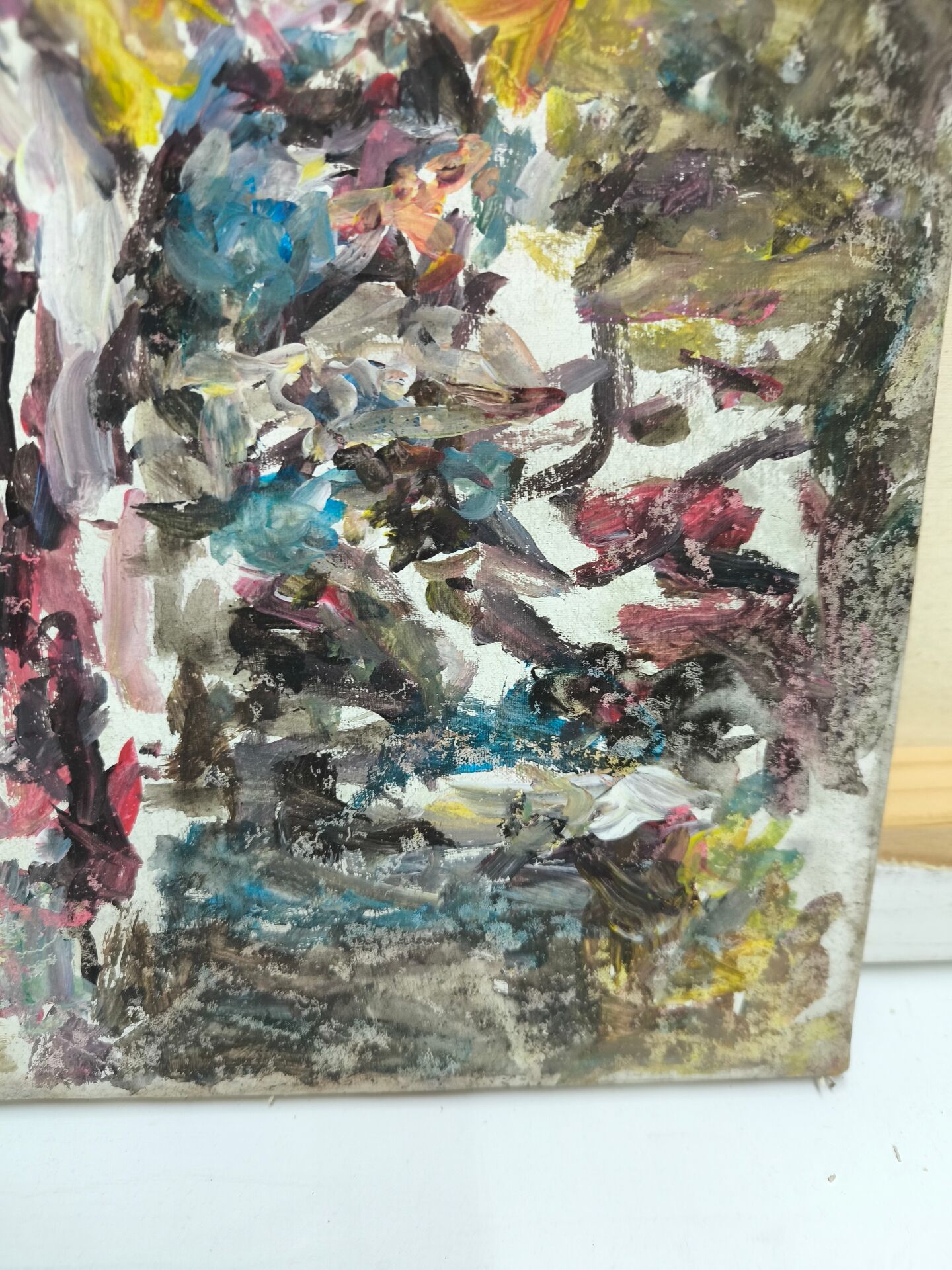 Textured Abstract Figures – Oil on Canvas