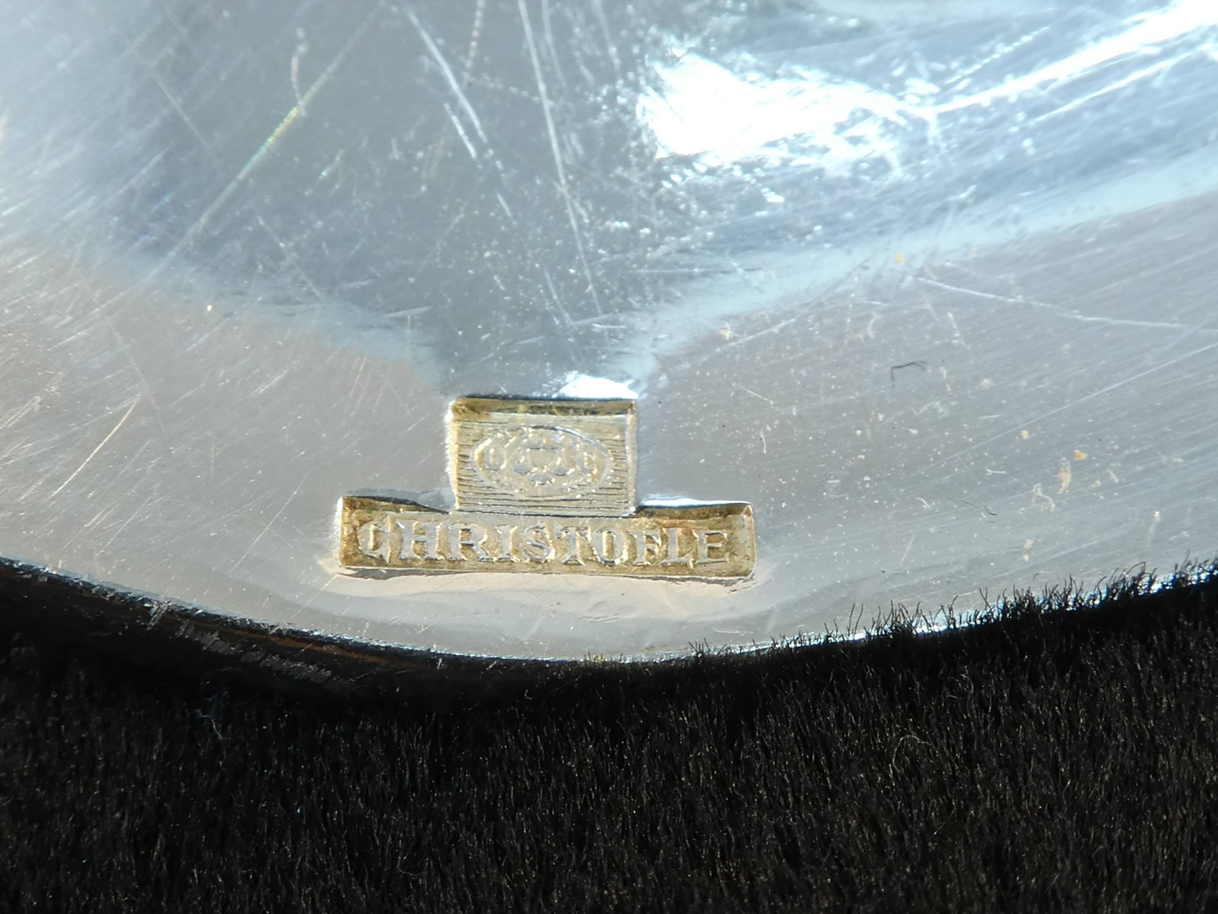 Art deco salad serving fork Christofle model Boreal by Luc Lanel