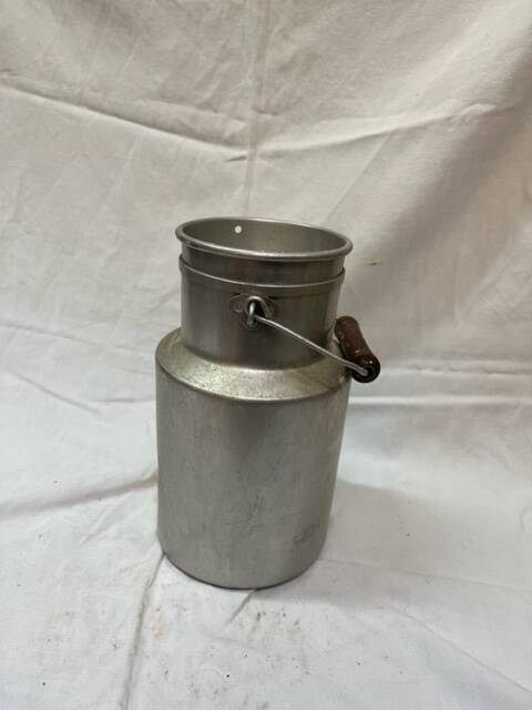 Aluminum milk jug early 20th