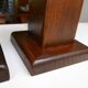Pair of Art Deco lamps in solid mahogany