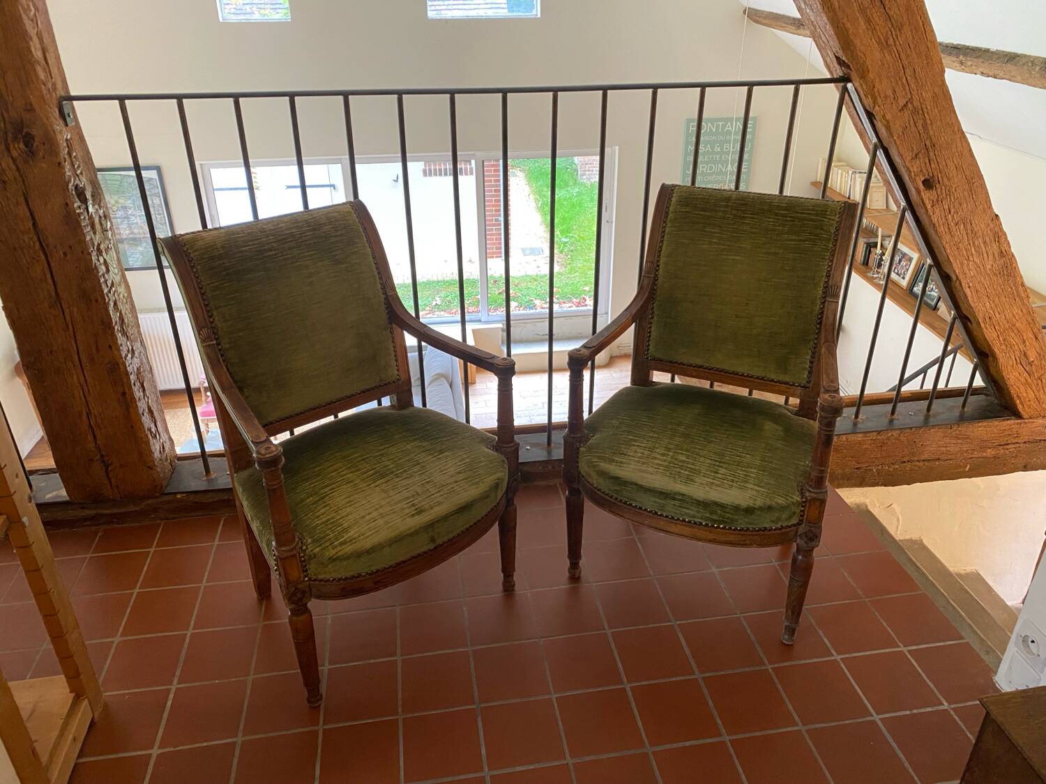 2 antique armchairs