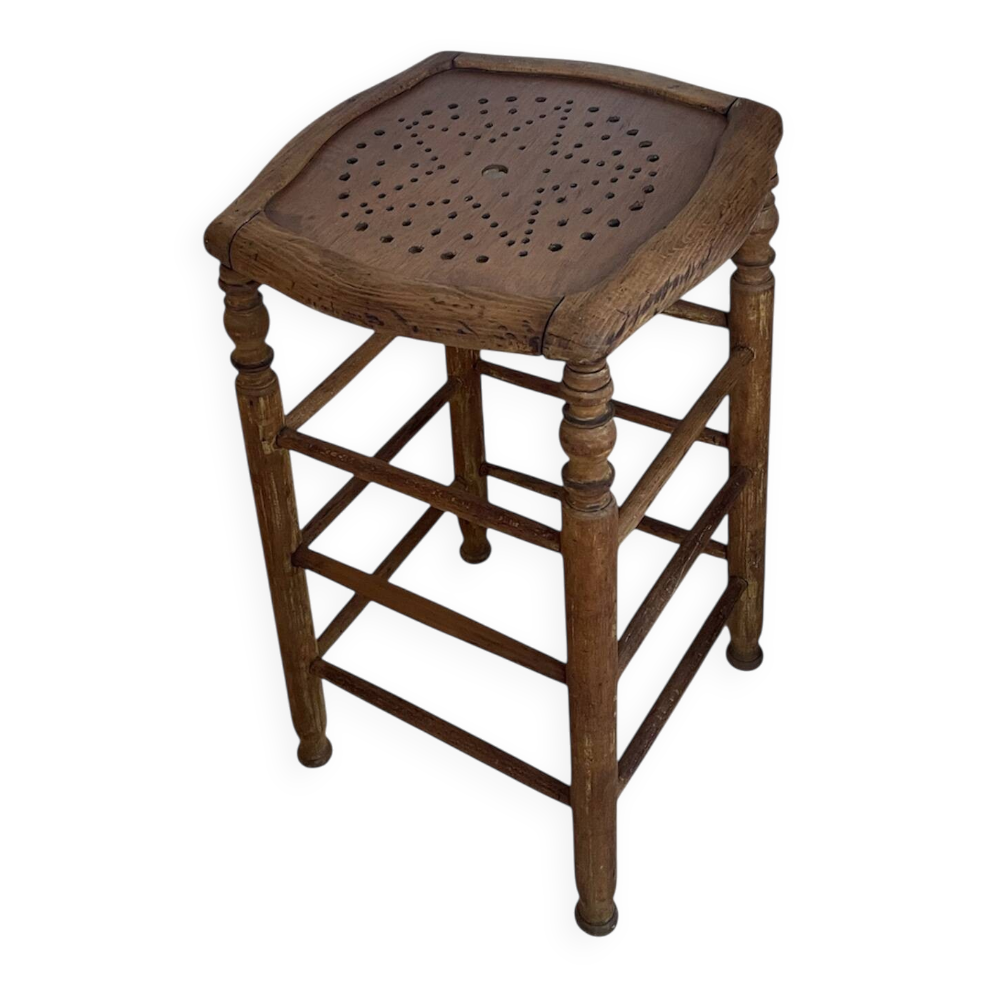 Old wooden bar stool