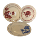 Lot of 3 plates art deco pattern 1940s